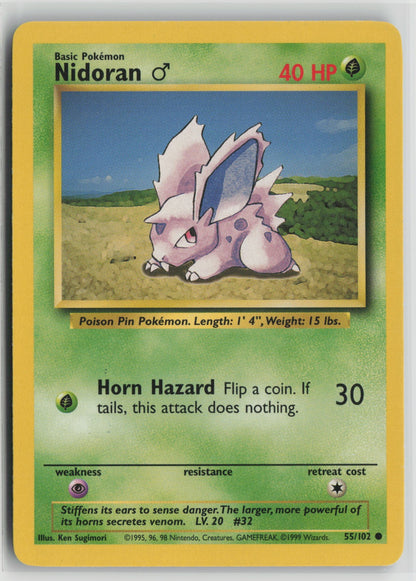 Nidoran M Common BS 055/102 LP