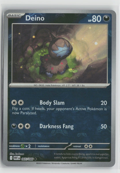 Deino (Master Ball Pattern) Common Holo WHT 065/086 NM