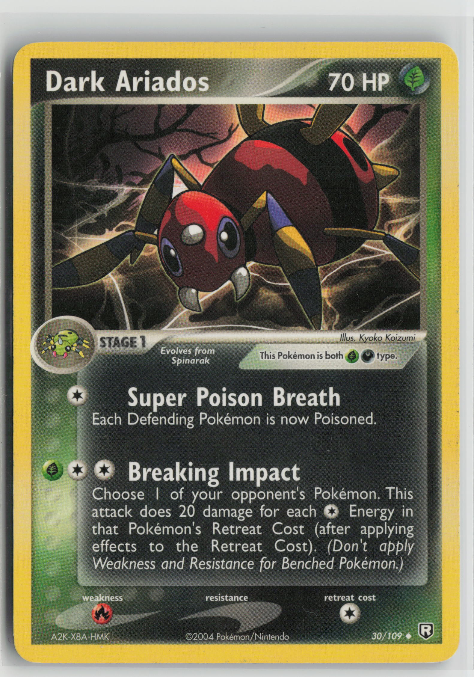 Dark Ariados Uncommon Team Rocket Returns 30/109 MP