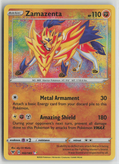 Zamazenta Amazing Rare Holo SWSH04 102/185 NM- A