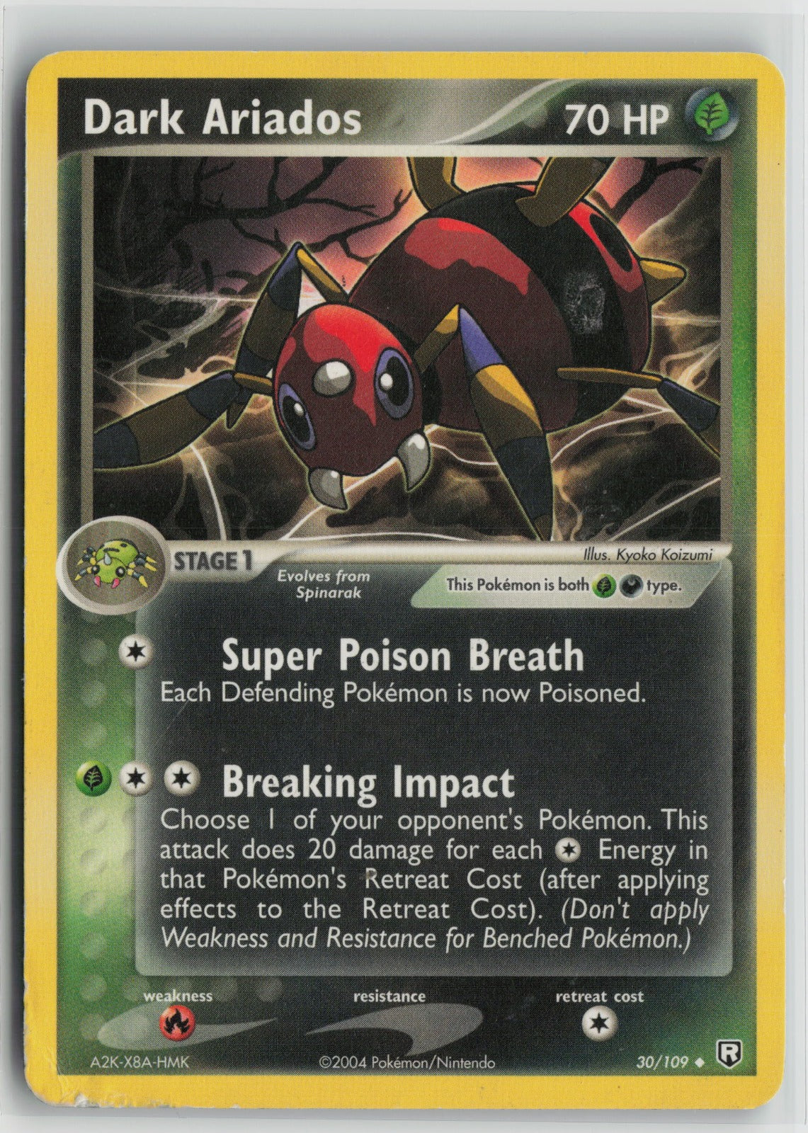 Dark Ariados Uncommon RR 30/109 DMG