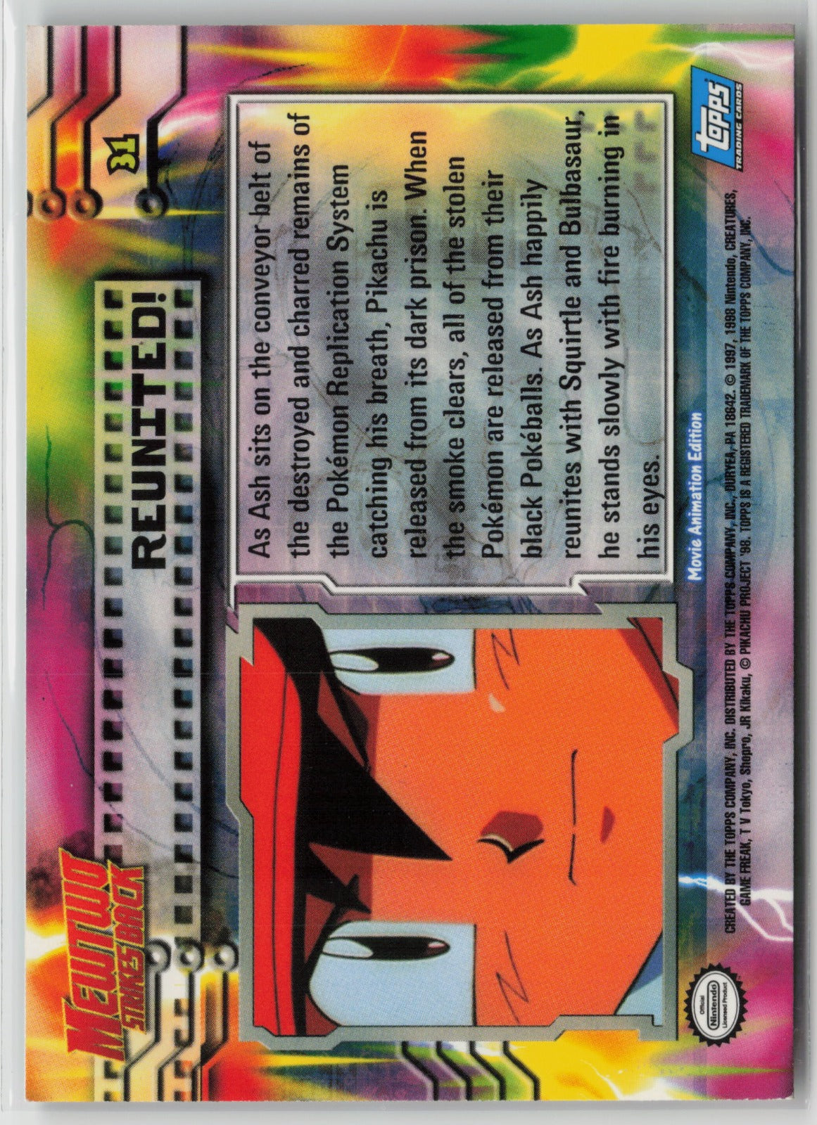 Topps Reunited! Mewtwo Strikes Back #31 NM (Back)