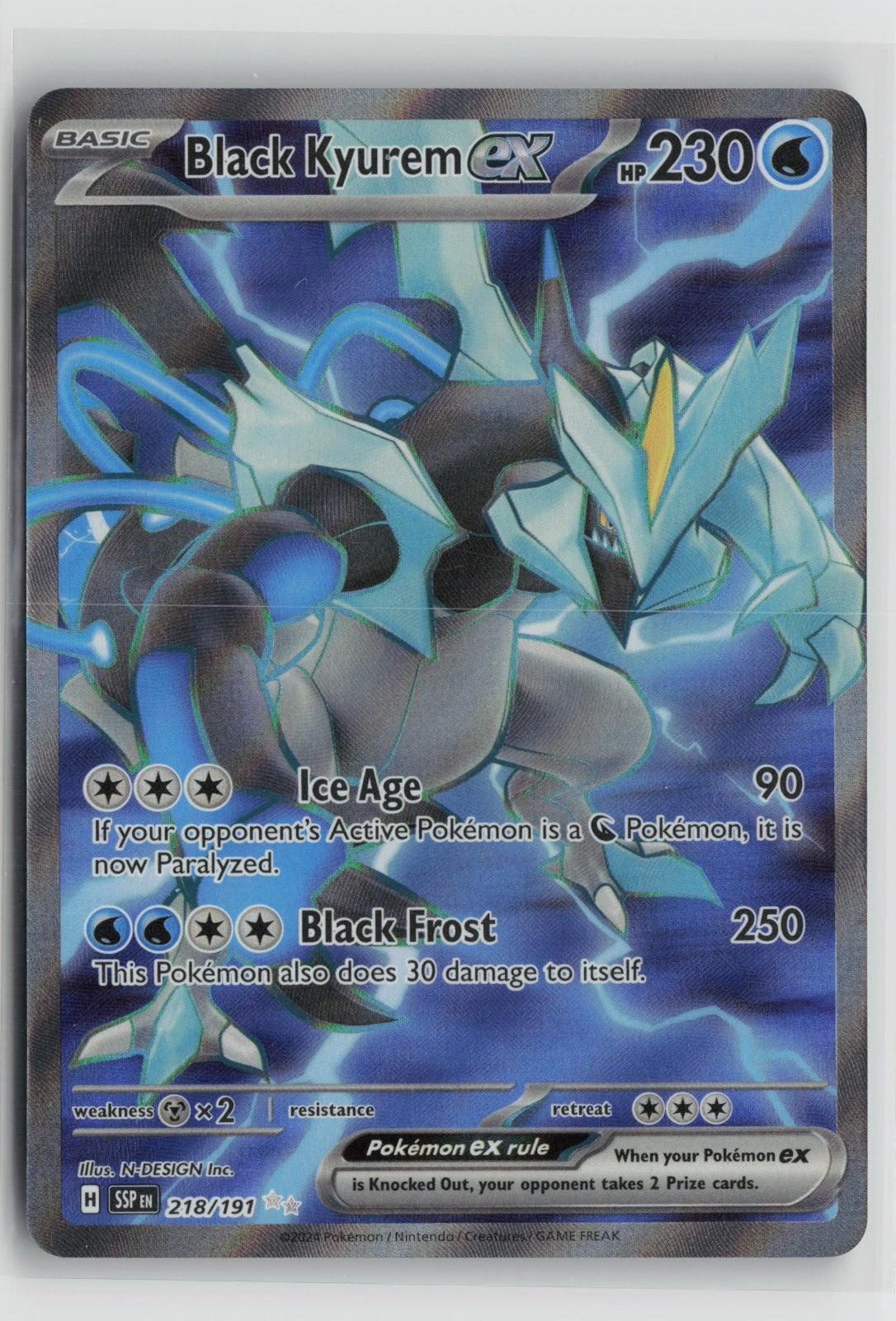 Black Kyurem ex - Ultra Rare Holo SSP 218/191 NM