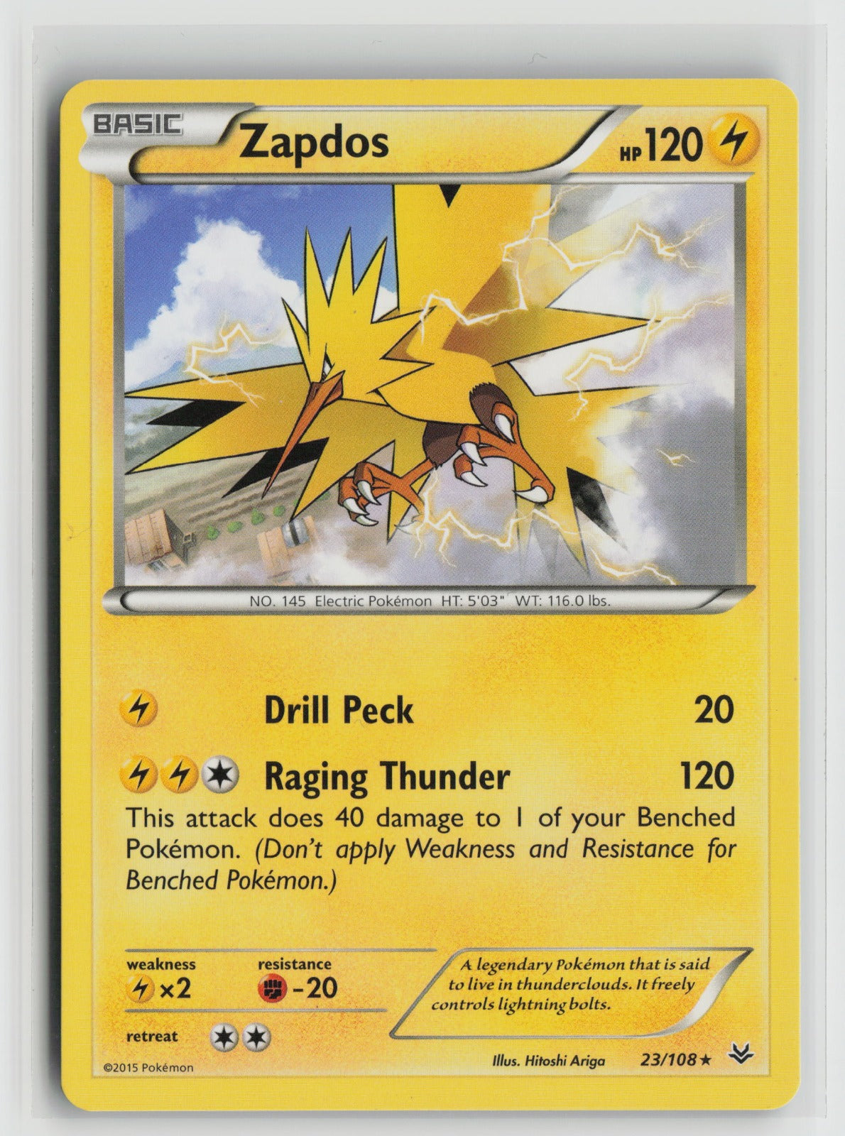 Zapdos Rare ROS 23/108 NM