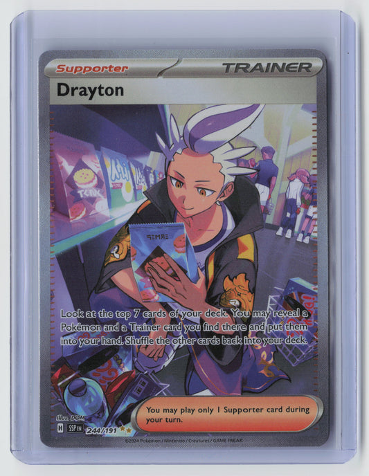 Drayton - Special Illustration Rare SV08: Surging Sparks 244/191 NM