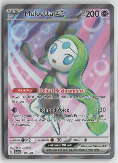 Meloetta ex Ultra Rare Holo BLK 159/086 NM