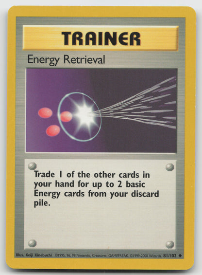 Energy Retrieval Uncommon Base Set 081/102 LP