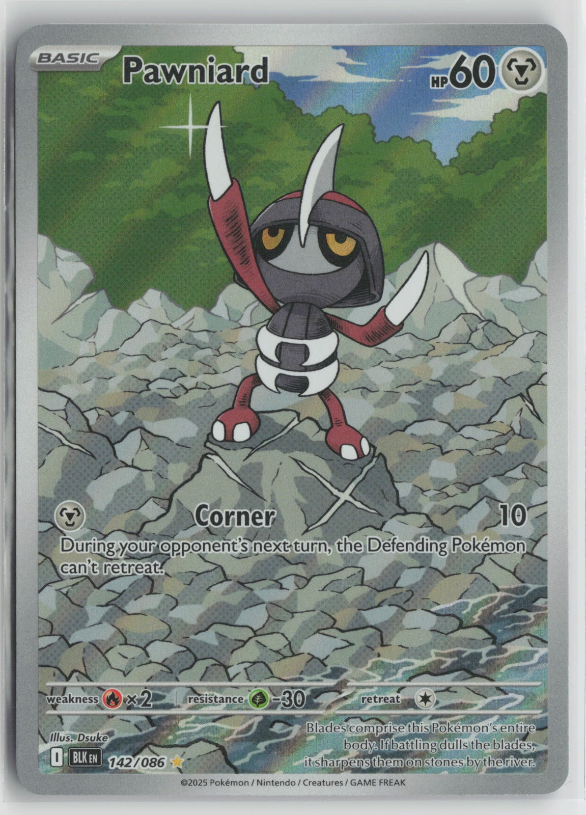 Pawniard Illustration Rare Holo BLK 142/086 NM
