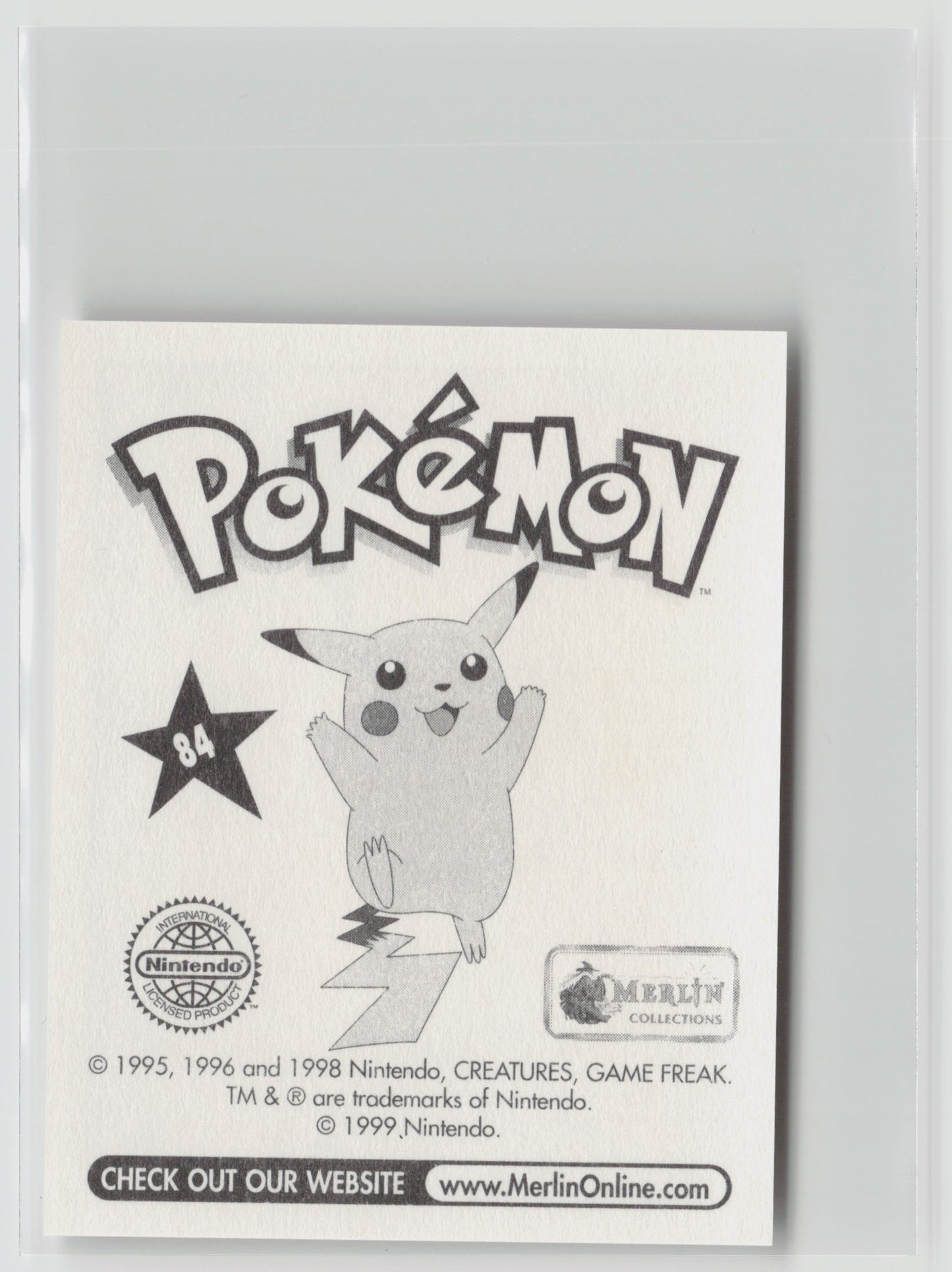 Doduo - Merlin Topps Sticker 1999 #84 NM (Back)