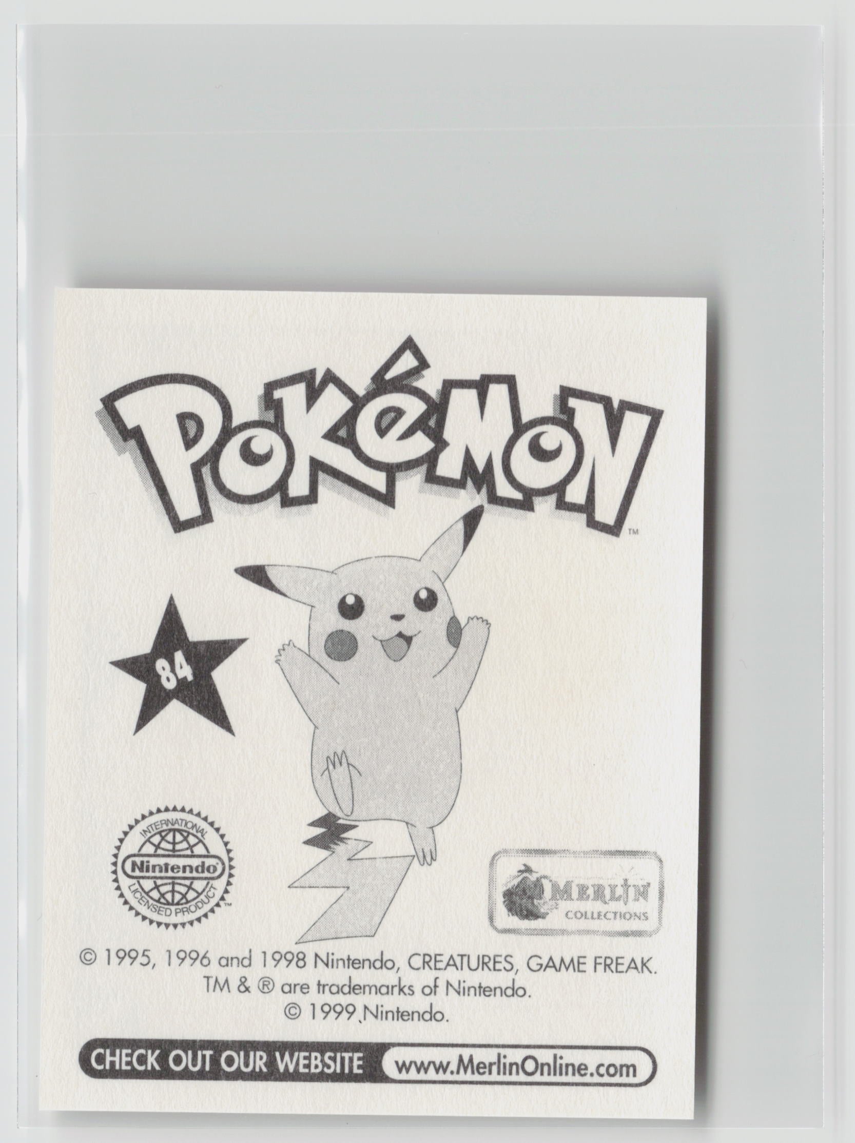 Doduo - Merlin Topps Sticker 1999 #84 NM (Back)