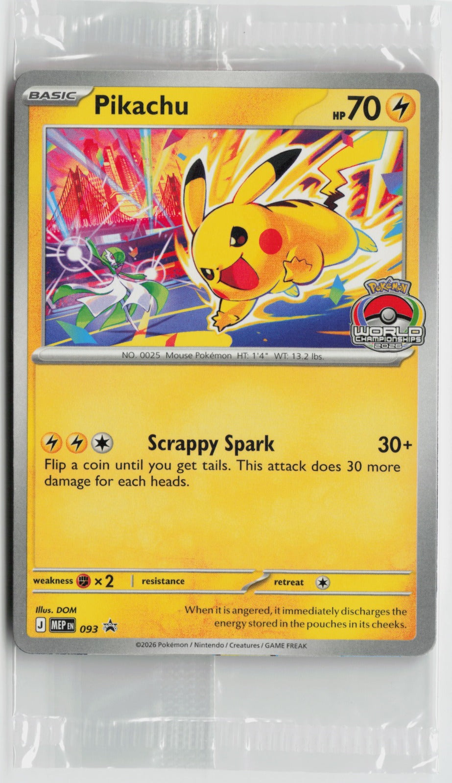 Pikachu Promo MEP 093 NM - SEALED B
