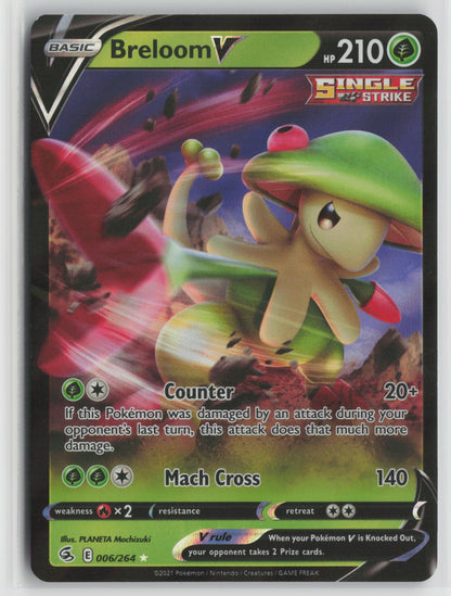 Breloom V Ultra Rare Holo SWSH08 006/264 NM