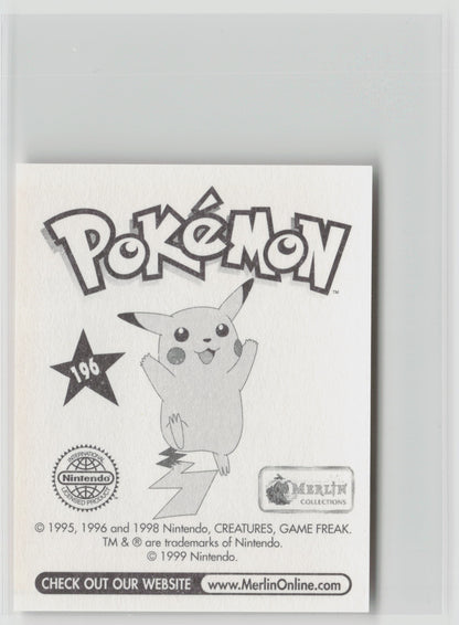 Sandshrew - Merlin Topps Sticker 1999 #196 NM (Back)
