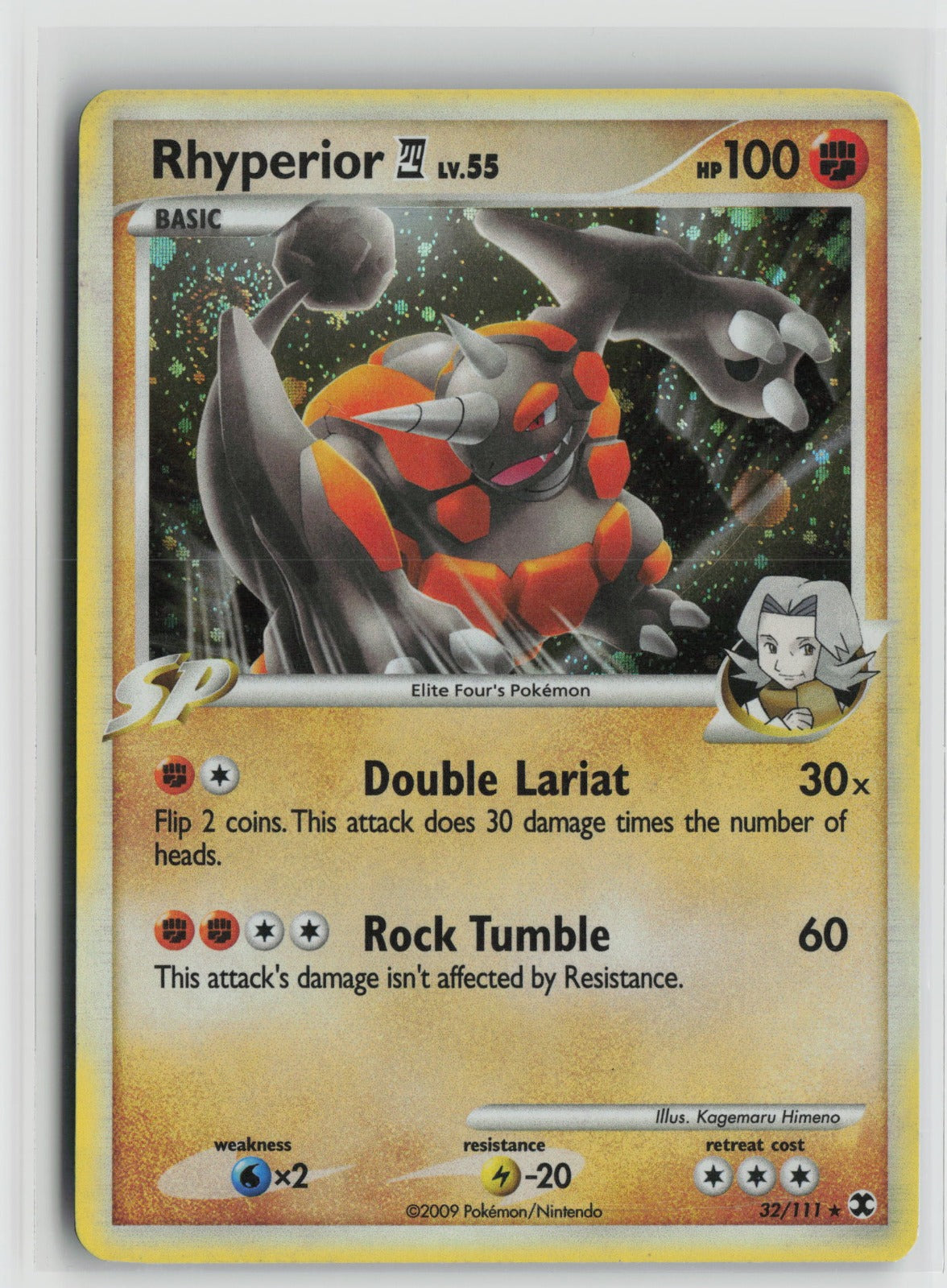 Rhyperior E4 (DPPt Rising Rivals) Holo Rare PR 032/111 LP