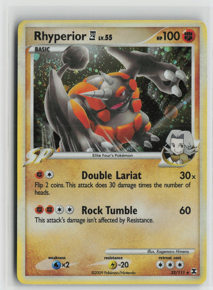 Rhyperior E4 (DPPt Rising Rivals) Holo Rare PR 032/111 LP