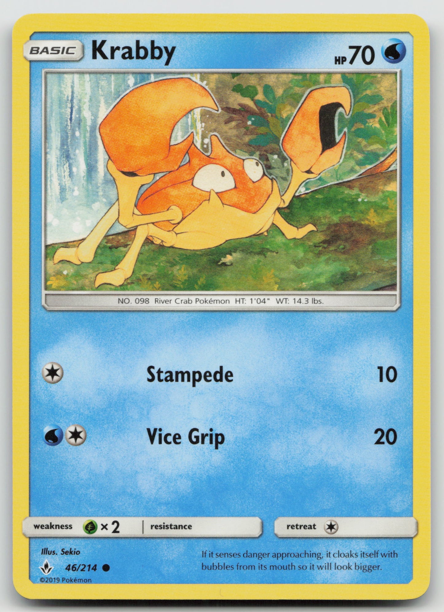 Krabby Common Normal SM10 46/214 NM