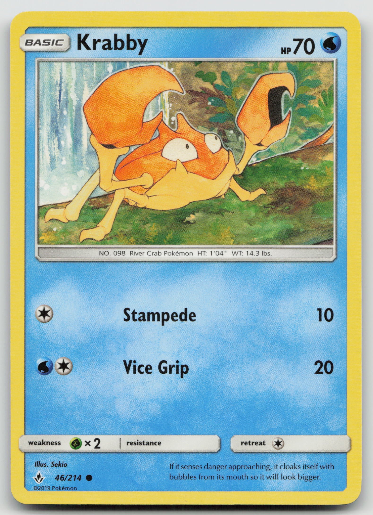 Krabby Common Normal SM10 46/214 NM