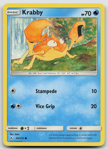 Krabby Common Normal SM10 46/214 NM