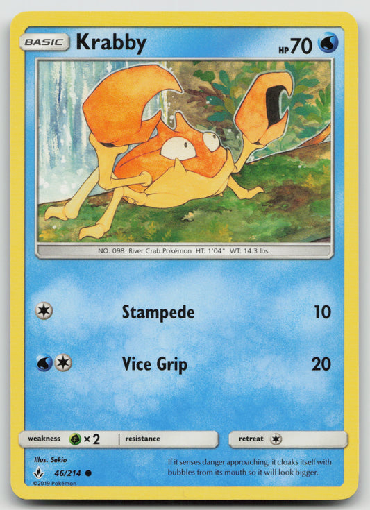 Krabby Common Normal SM10 46/214 NM
