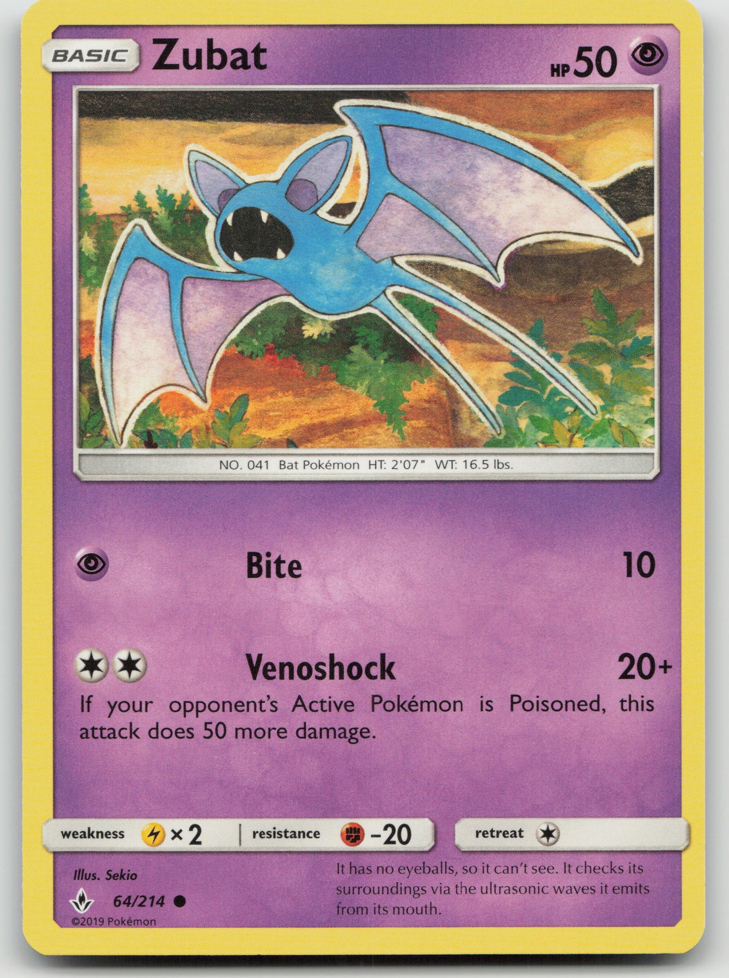 Zubat Common Normal SM10 64/214 NM