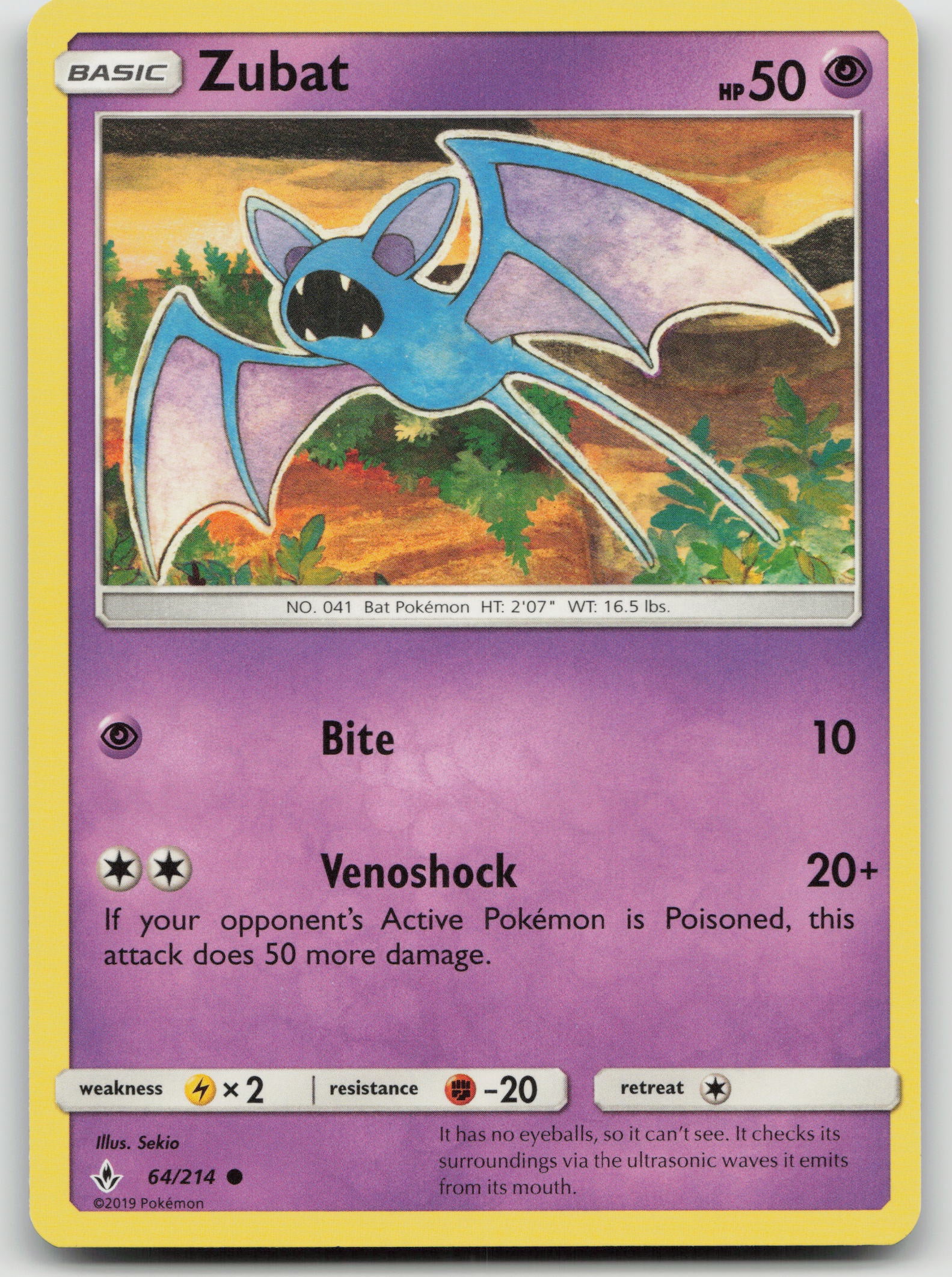 Zubat Common Normal SM10 64/214 NM