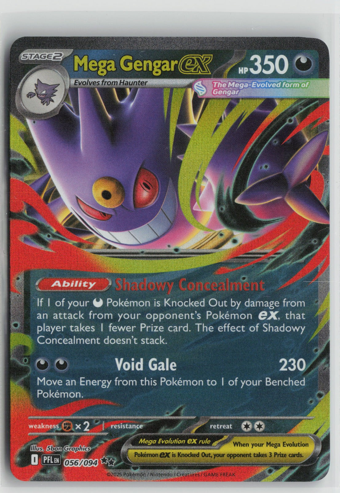 Mega Gengar ex Double Rare Holo PFL 056/094 NM