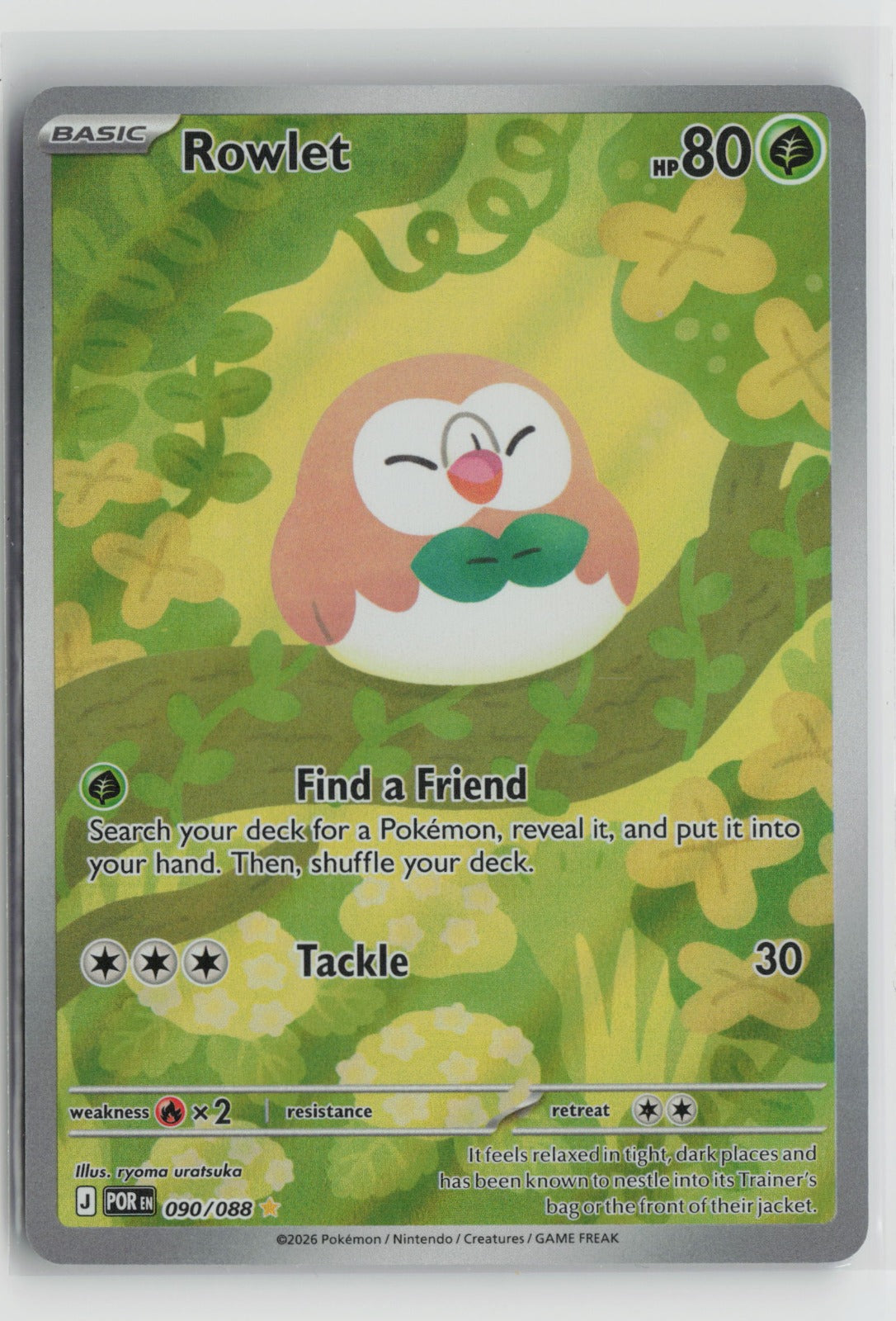 Rowlet - Illustration Rare Holo POR 090/088 NM