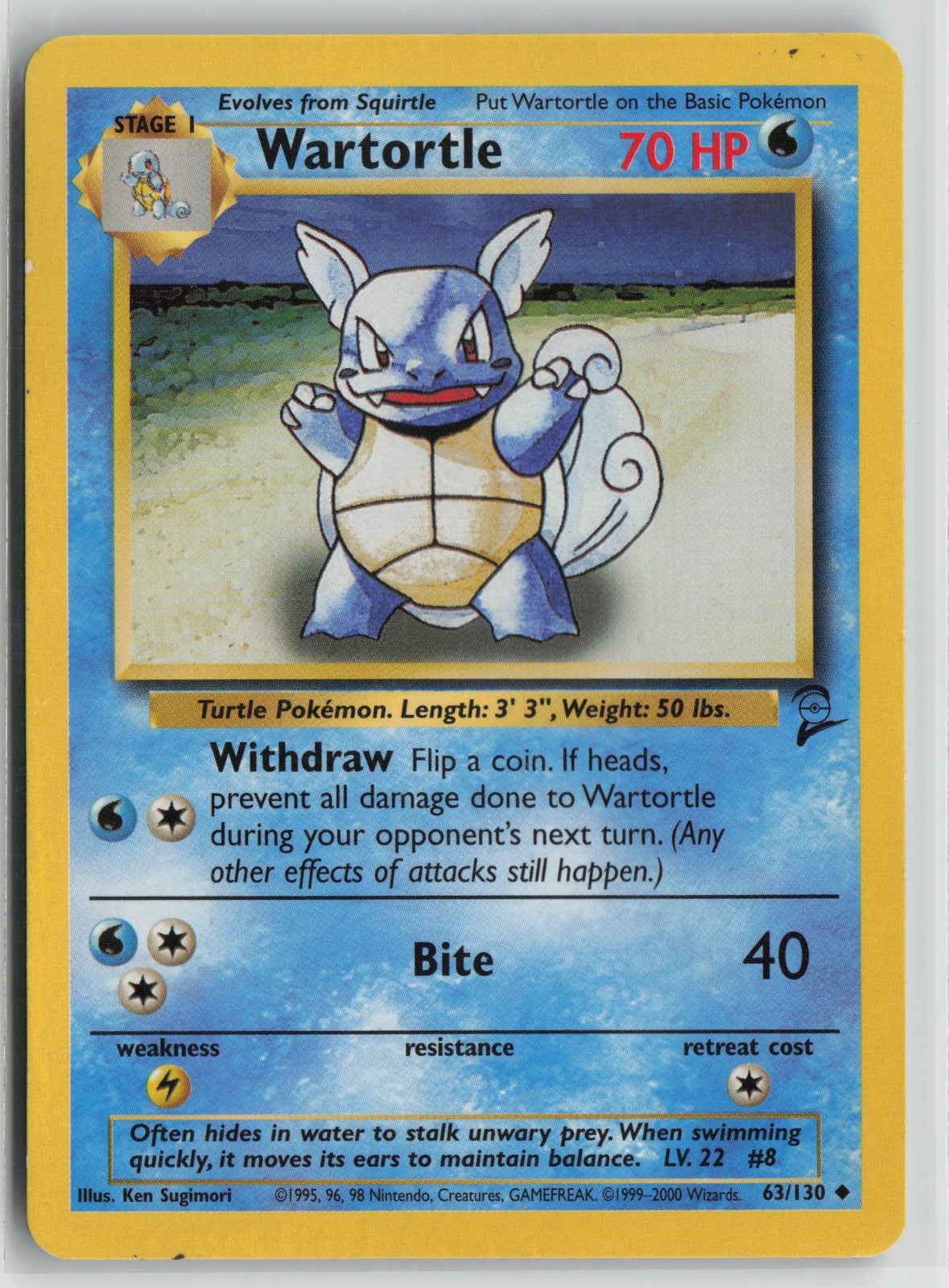 Wartortle Uncommon BS2 063/130 HP