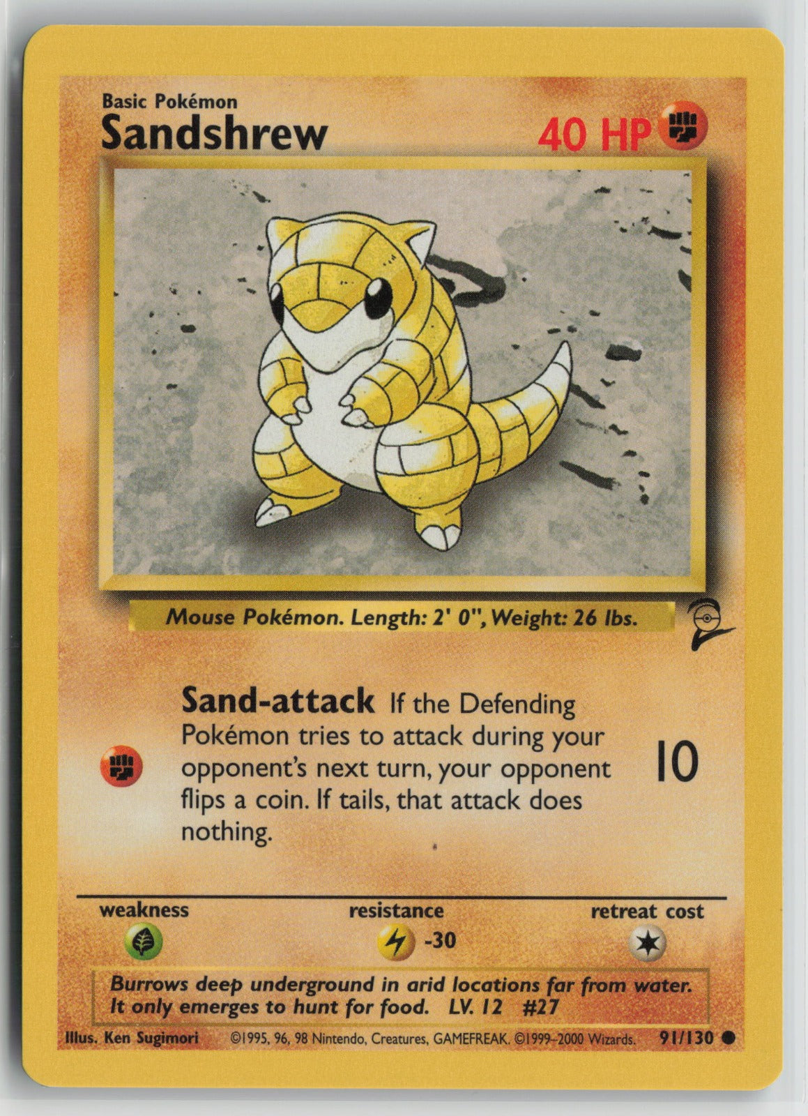 Sandshrew Common BS2 091/130 NM