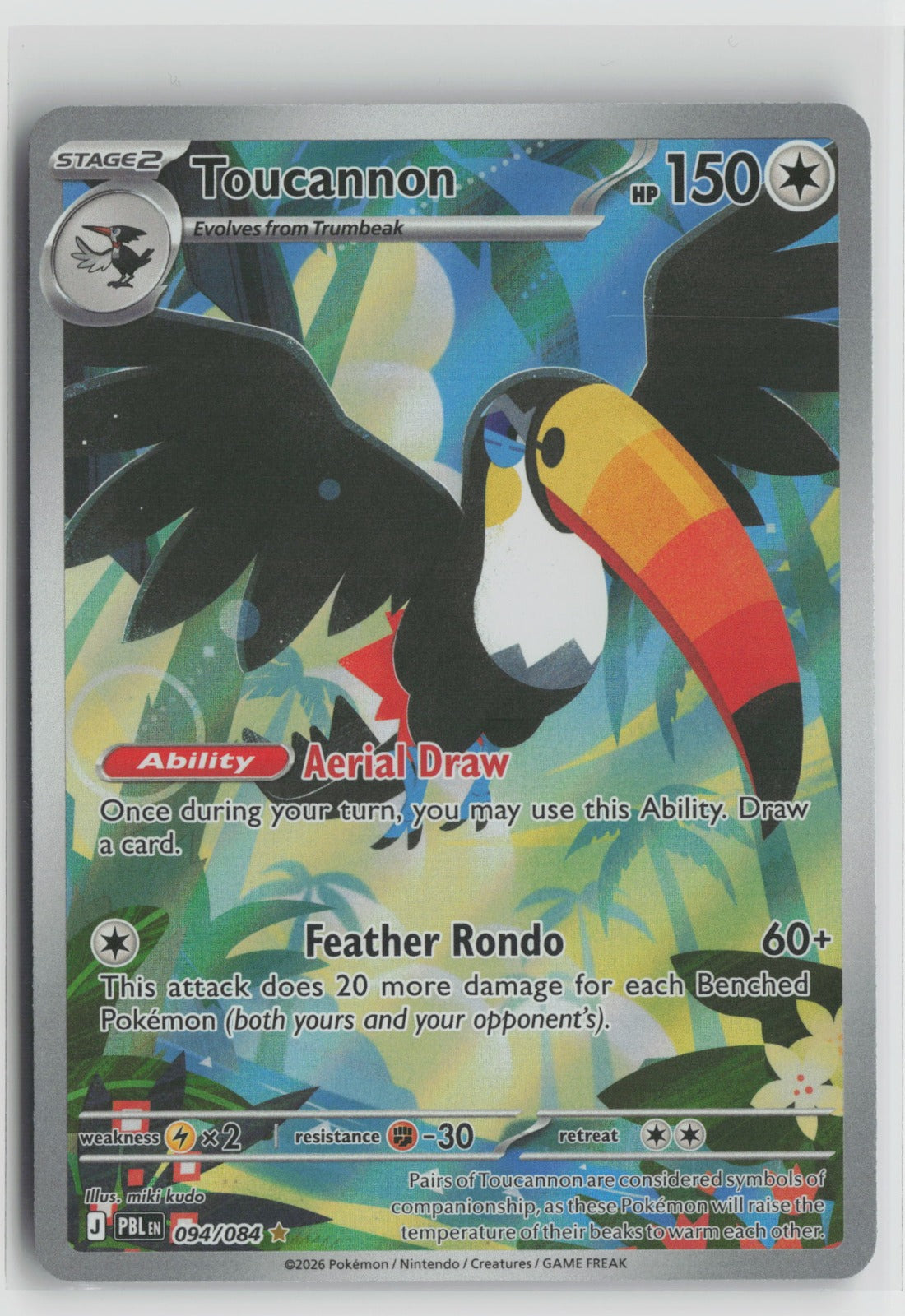 Toucannon Illustration Rare Holo PBL 094/084 NM