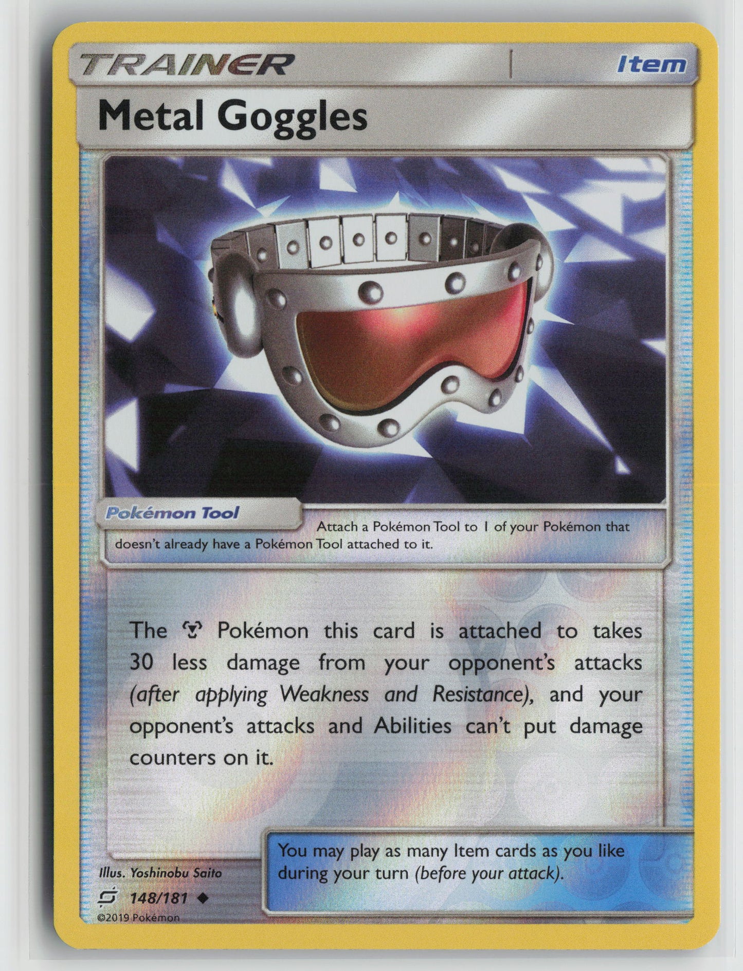 Metal Goggles Uncommon SM Reverse - Team Up 148/181 NM