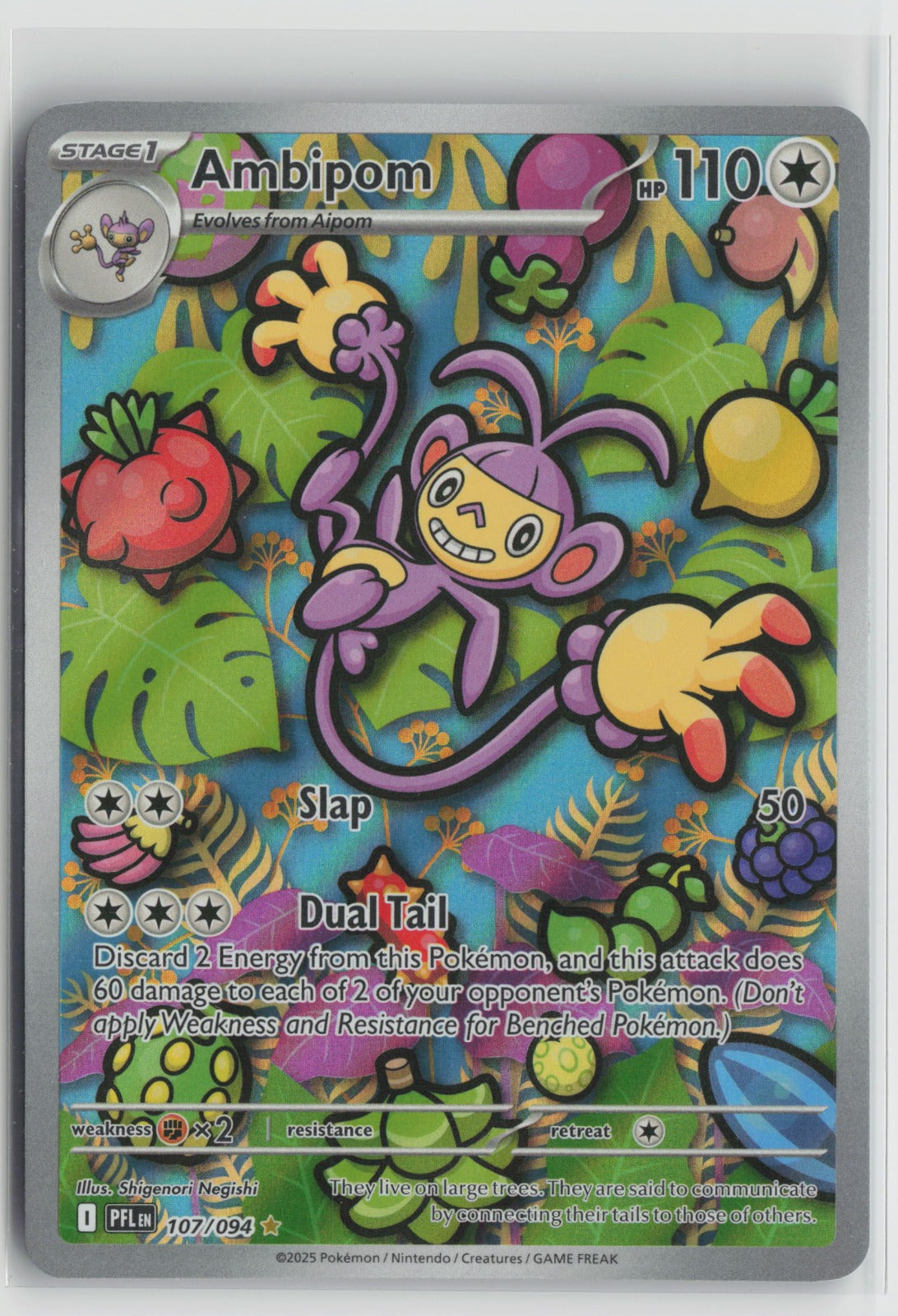 Ambipom - Illustration Rare Holo PFL 107/094 NM