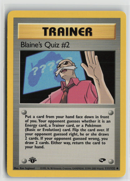 Blaine's Quiz #2 Uncommon 1st Edition G2 111/132 NM