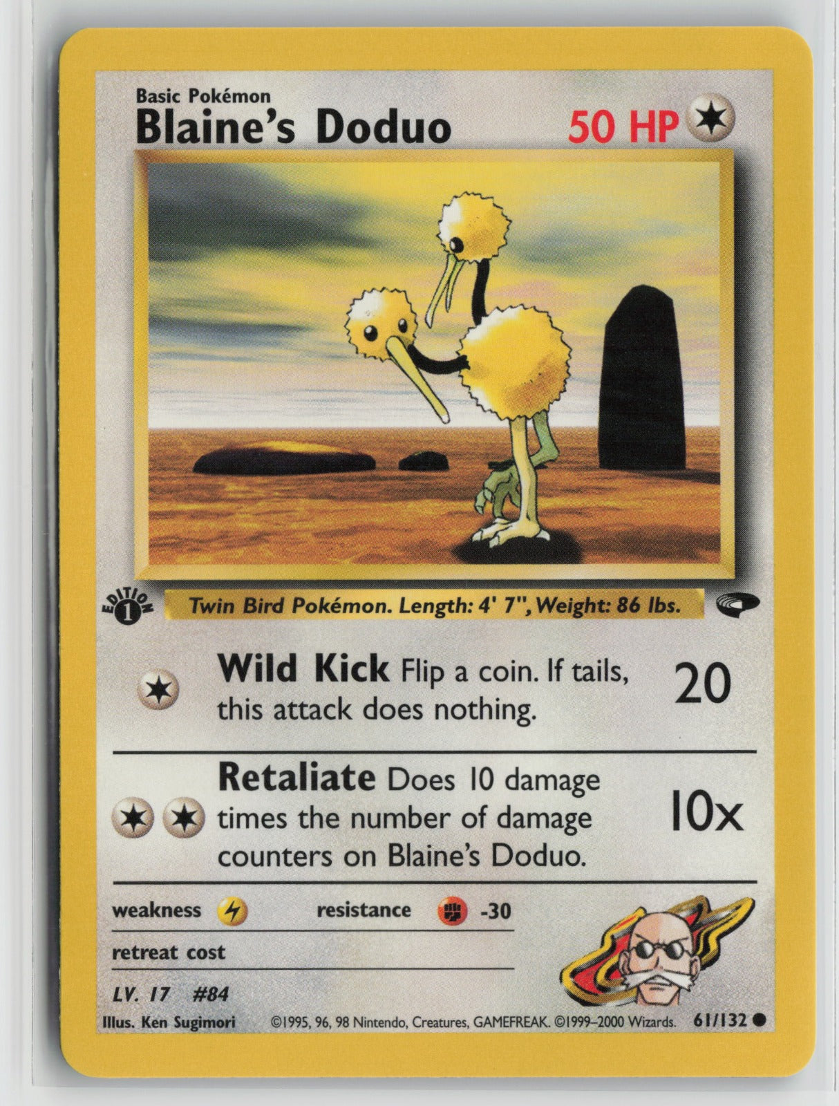 Blaine's Doduo Common 1st Edition G2 061/132 NM