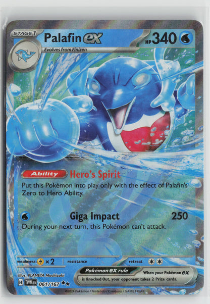 Palafin ex - Double Rare Holo TWM 061/167 NM