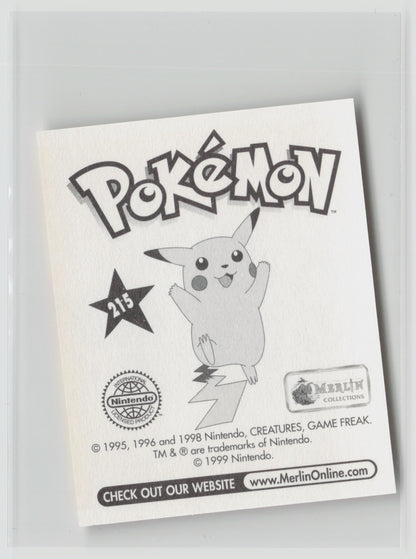 Koffing - Merlin Topps Sticker 1999 #215 NM (Back)