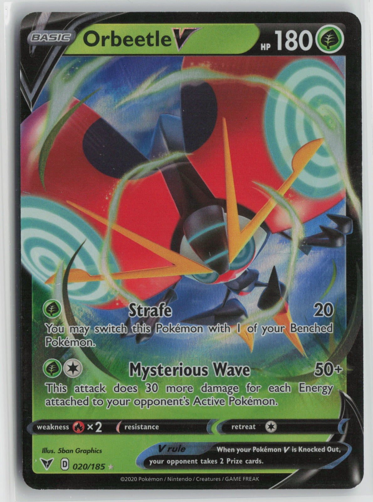 Orbeetle V Ultra Rare Holo SWSH04 020/185 NM