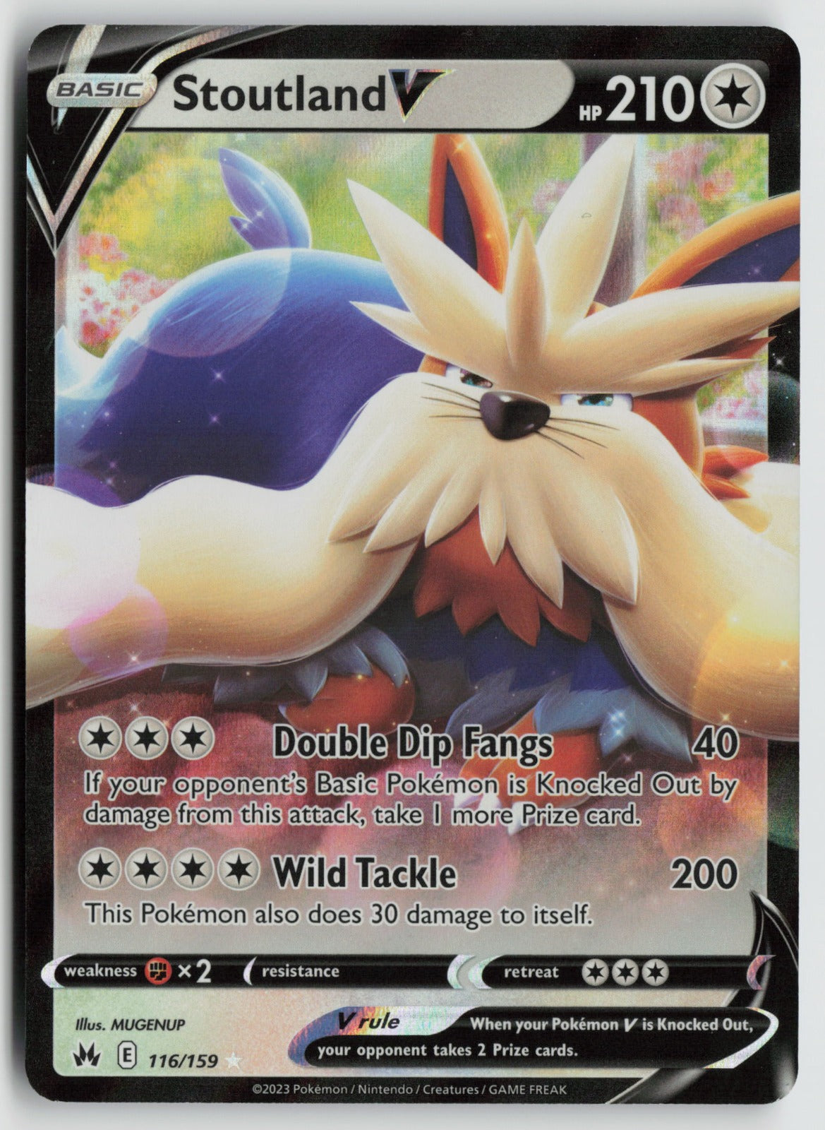 Stoutland V Ultra Rare Holo SWSH05 117/163 NM