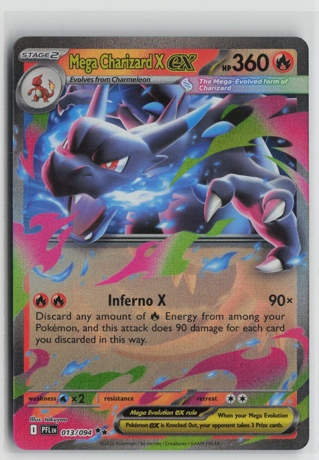 Mega Charizard X ex - Double Rare Holo PFL 013/094 NM