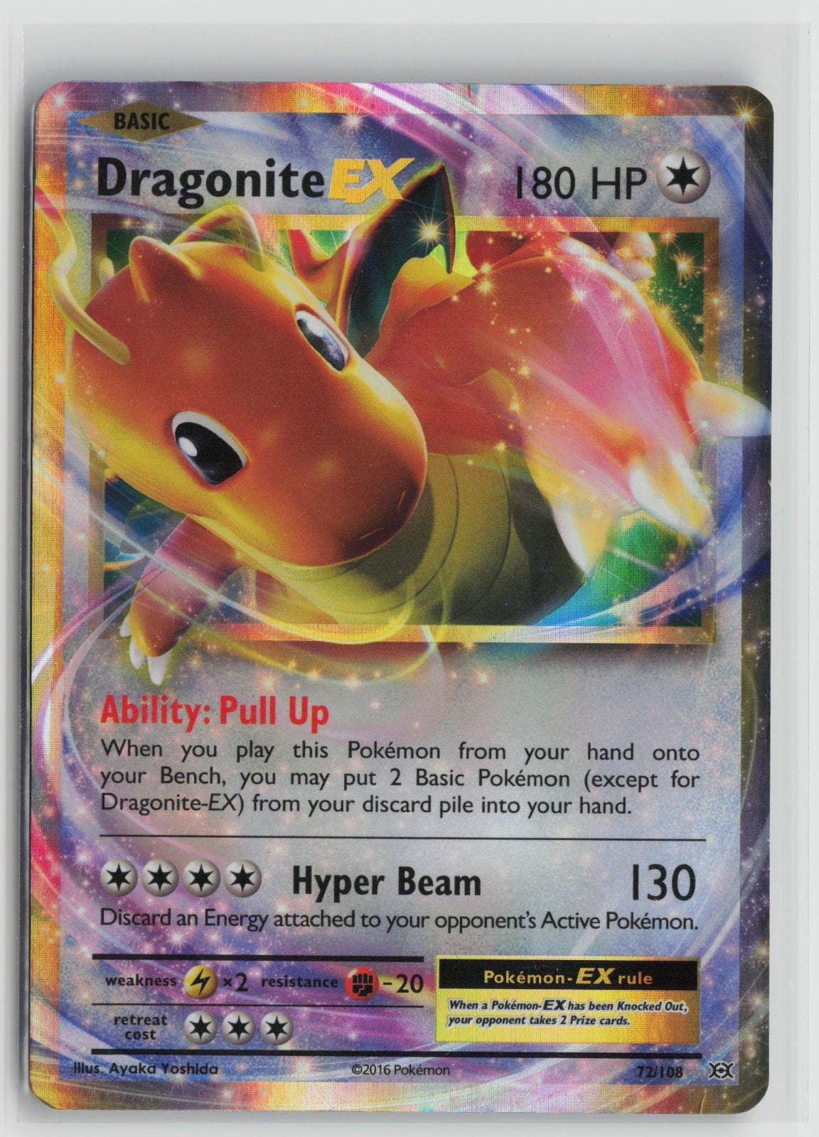 Dragonite EX Ultra Rare Holo EVO 72/108 HP