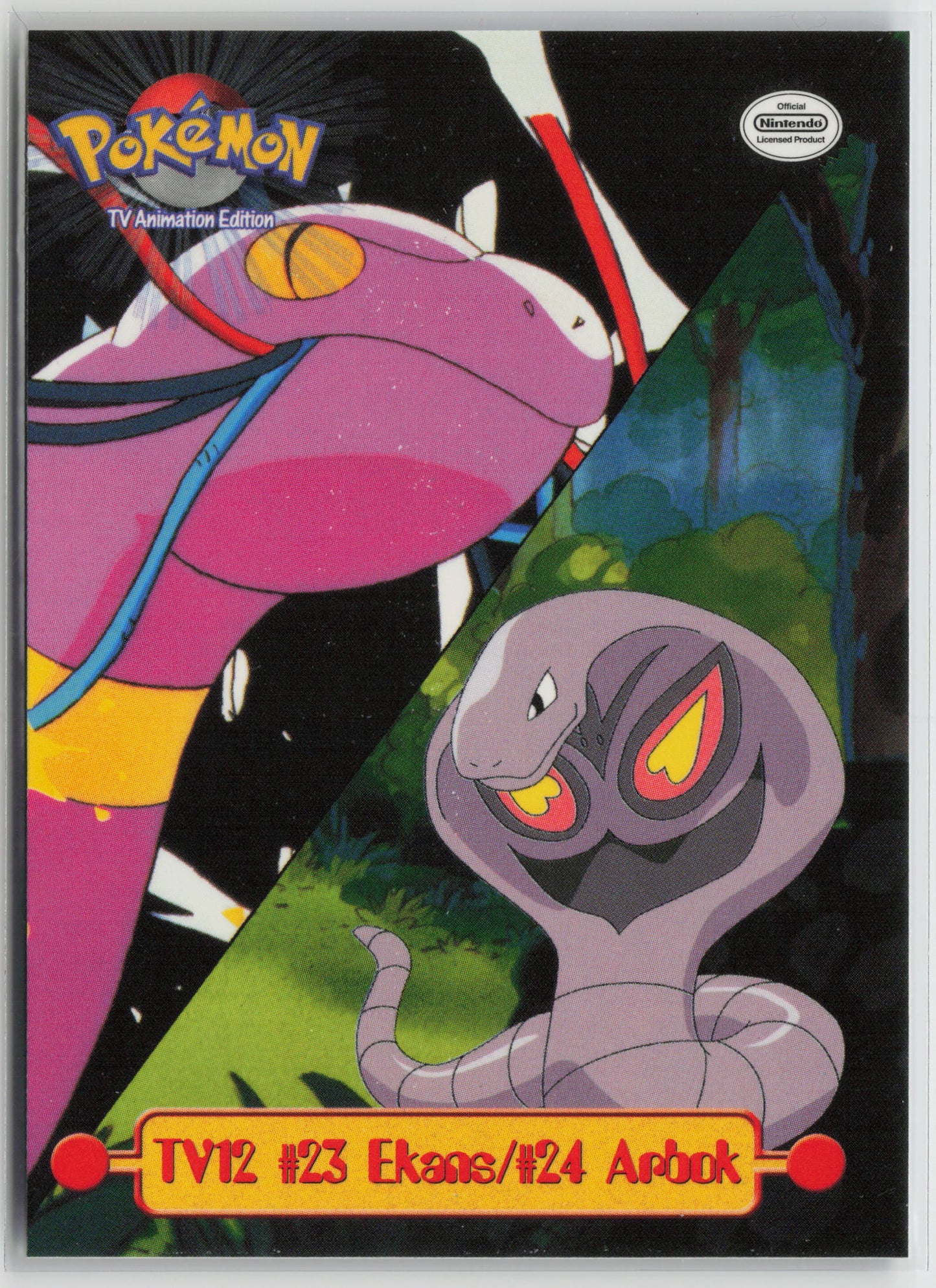 TV12 #23 Ekans/#24 Arbok Topps TV Animation Series 1999 Non-Holo LP