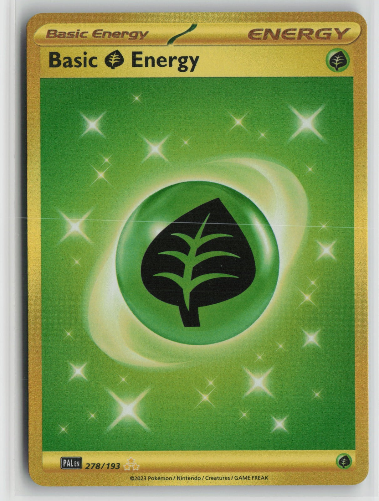 Basic Grass Energy - Hyper Rare Holo PAL 278/193 NM