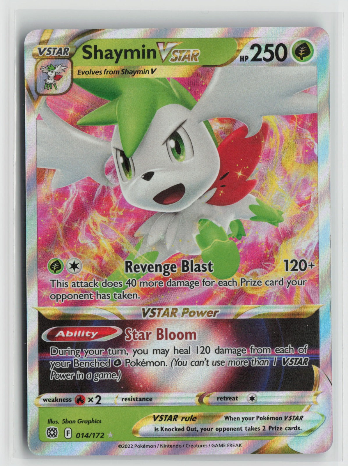 Shaymin VSTAR Ultra Rare Holo SWSH09 014/172 NM