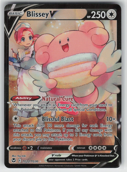 Blissey V Ultra Rare SWSH12: Silver Tempest Trainer Gallery TG22/TG30 NM
