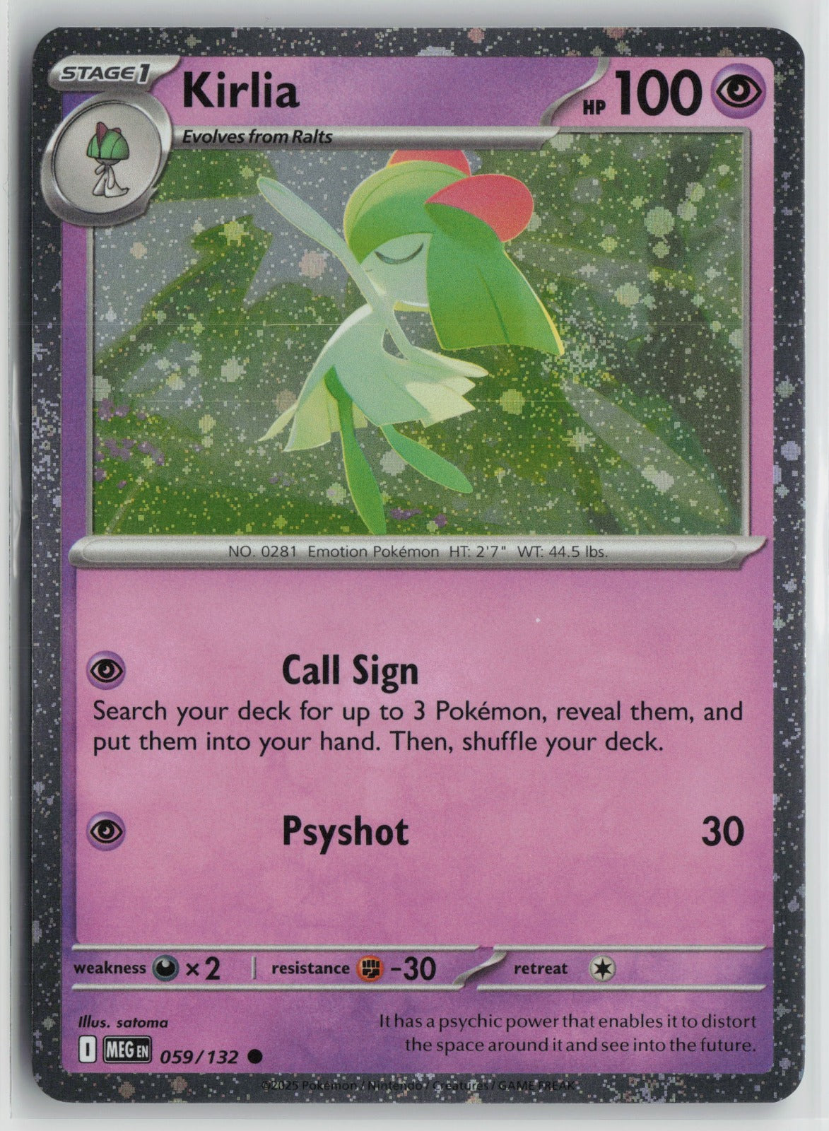 Kirlia (Cosmos Holo) Common Holo MCAP 059/132 NM