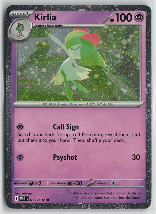 Kirlia (Cosmos Holo) Common Holo MCAP 059/132 NM
