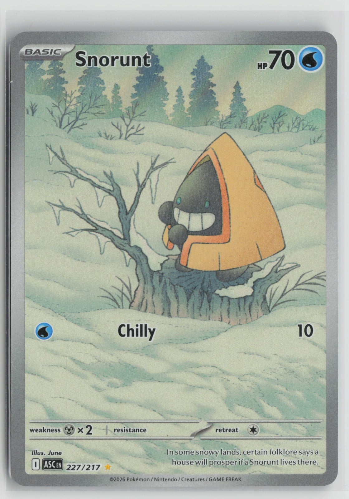 Snorunt - Illustration Rare Holo ASC 227/217 NM
