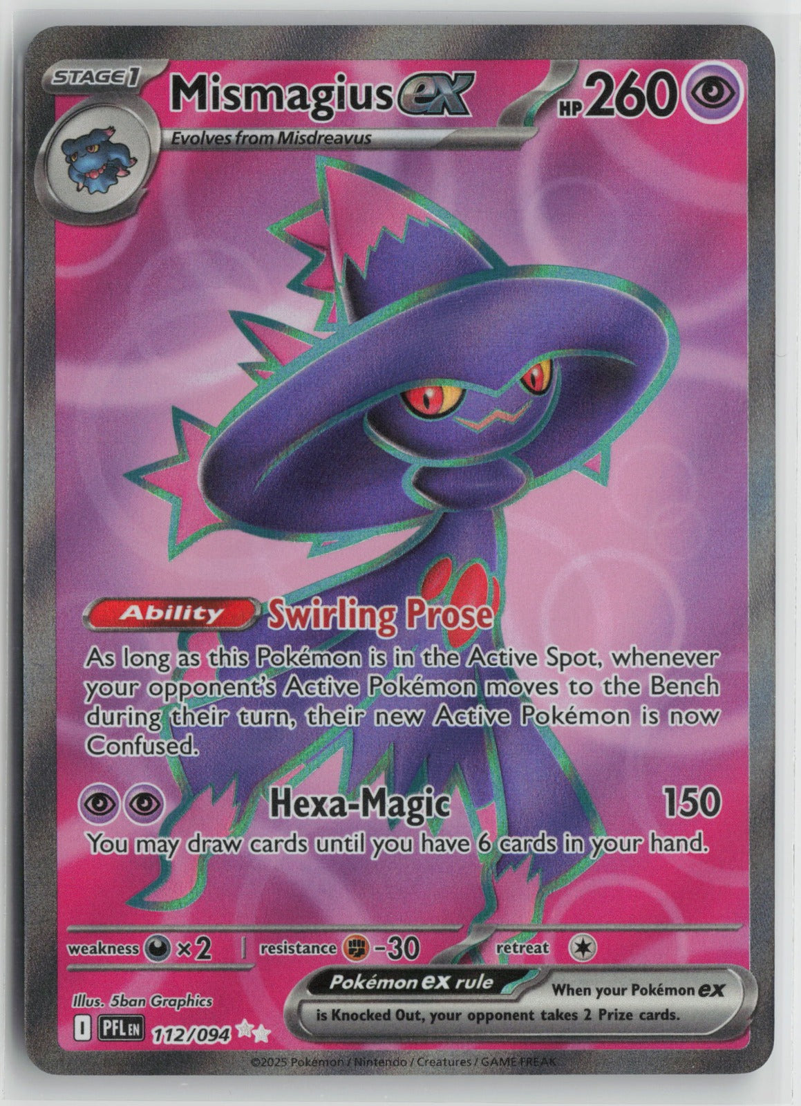 Mismagius ex Ultra Rare Holo PFL 112/094 NM