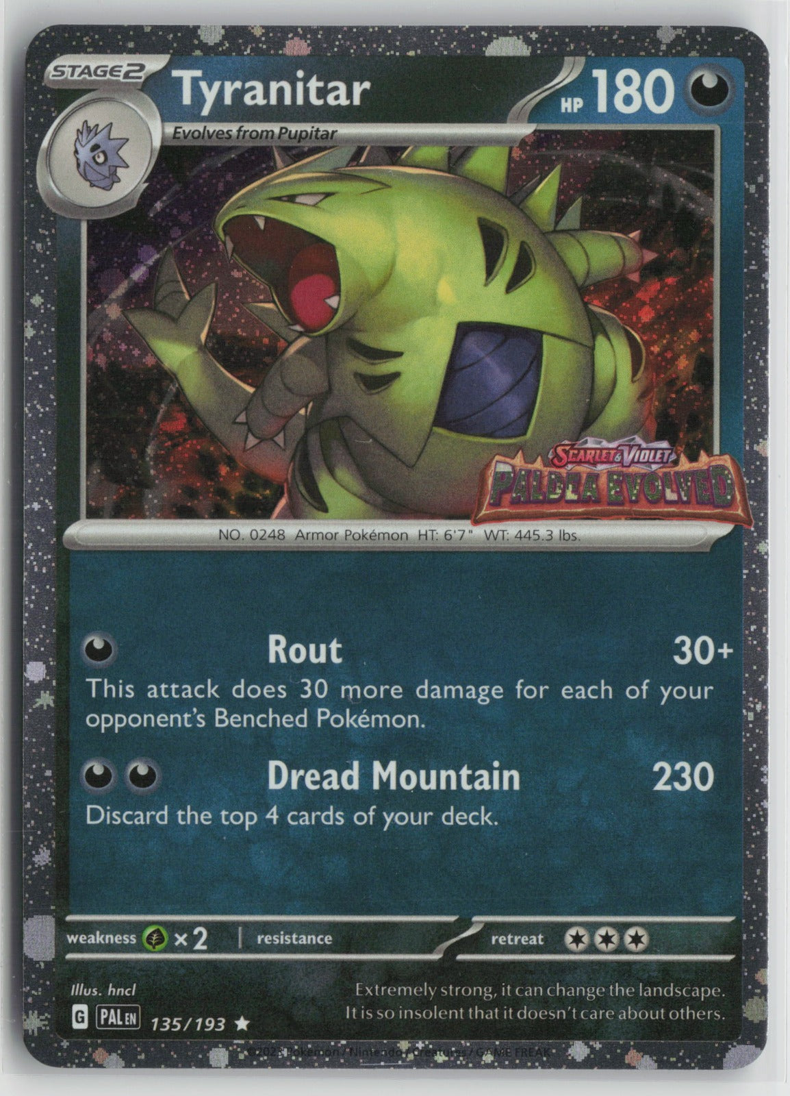 Tyranitar (Paldea Evolved Stamp) Promo Holo MCAP 135/193 NM