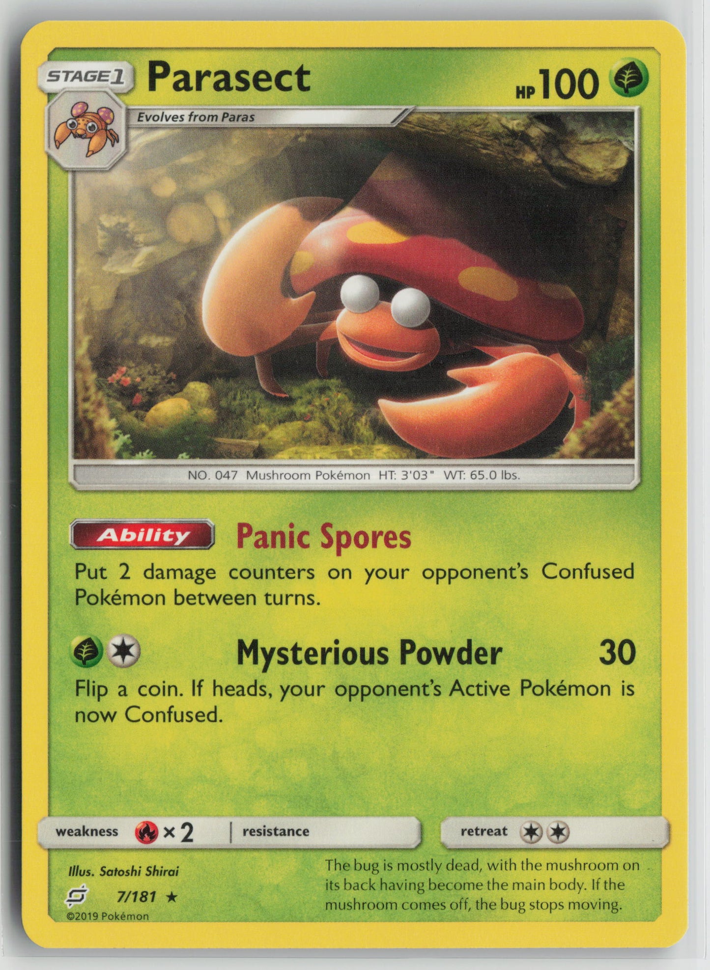 Parasect Rare SM - Team Up 7/181 NM